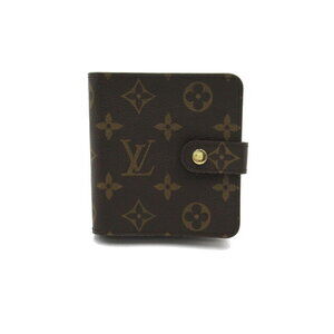 Louis Vuitton Compact Zip Bifold Wallet Canvas Monogram Brown